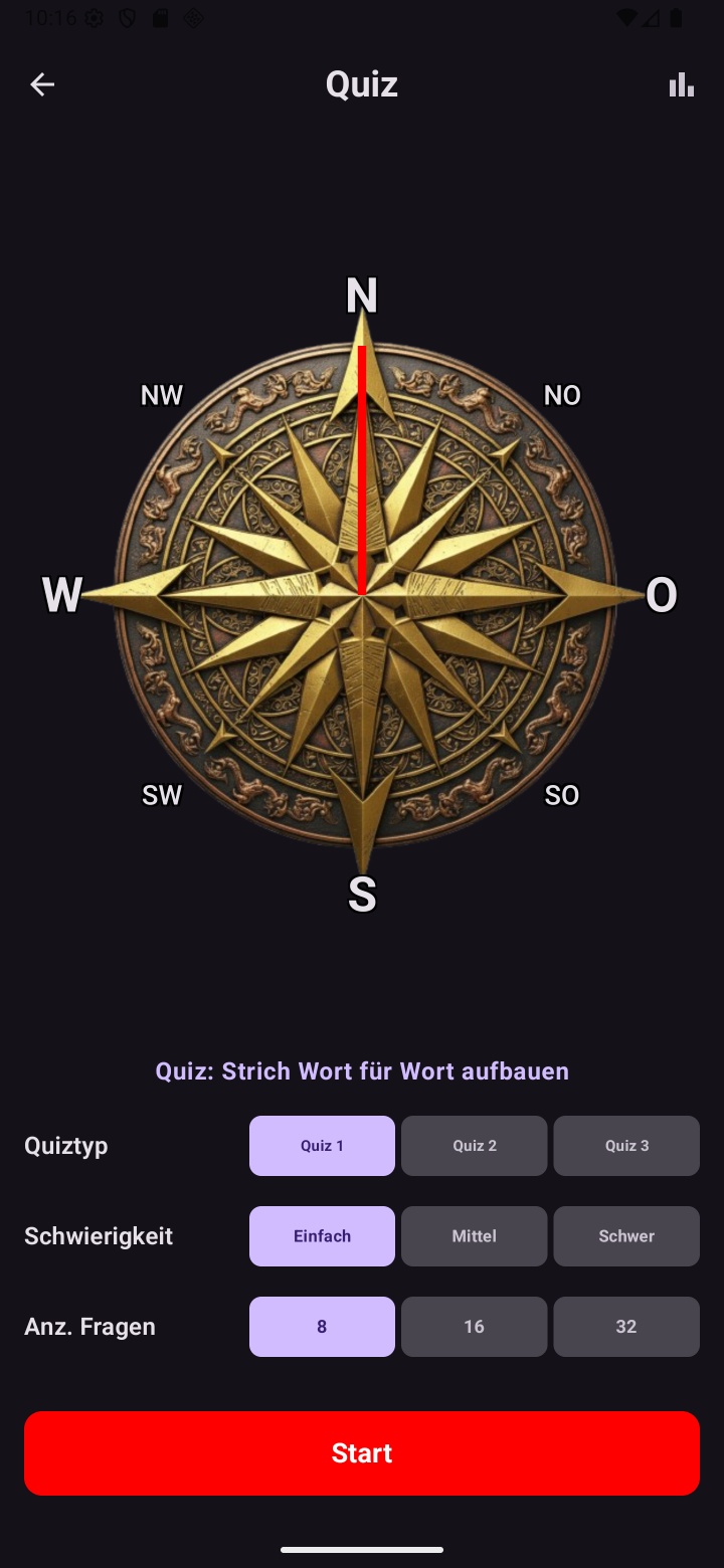 Kompass Lernen - Quiz-Auswahl